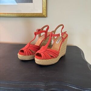 🍊Steve Madden Suede Wedge Sandals Size 6 🍊
